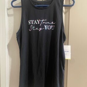 Old Navy Active Go-Dry Women’s Stay True Stay You Black Tank Top